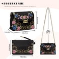 thumbnail image 7 of KUIFORTI Pink Rose Women's Crossbody Bag Easy to Carry Lightweight Medium Shoulder Handbags Leather Soft Purse Shoulder Bags with Chain Strap for Work Shopping, 7 of 7