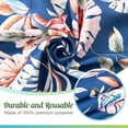 thumbnail image 5 of EWAYBY Round Tablecloth with Umbrella Hole and Zipper for Patio Garden (60" Round, Blue Floral), 5 of 7