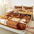 thumbnail image 3 of Manfei Happy Thanksgiving Bed Sheets,Turkey Sunflower Pumpkin King Sheets,Hello Fall Sheet Set For Child,Luxury Bedroom Decor,4-Piece, 3 of 7