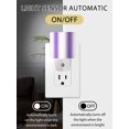 thumbnail image 2 of Night Lights Auto Sensor Ombre Purple White Plug-in LED Nightlights Lamp Dusk to Dawn for Living Room, Bedroom, Bathroom, Hallway, Stairways Home Wall Decor, Gradient Color Night Light, 2 of 9