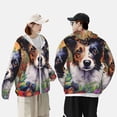 thumbnail image 4 of Lsque Colorful Flower Dog UPF 50+ Lightweight Sun Protection Men's Women's Long Sleeve Shirt, Hoodie Performance -3X-Large, 4 of 9
