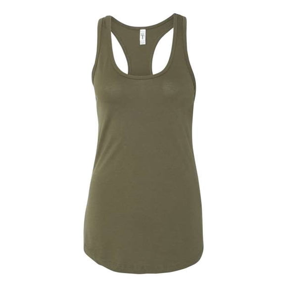 Camiseta de tirantes Racerback ROPA DEL SIGUIENTE NIVEL Ideal para mujer Mediana Verde militar 1533