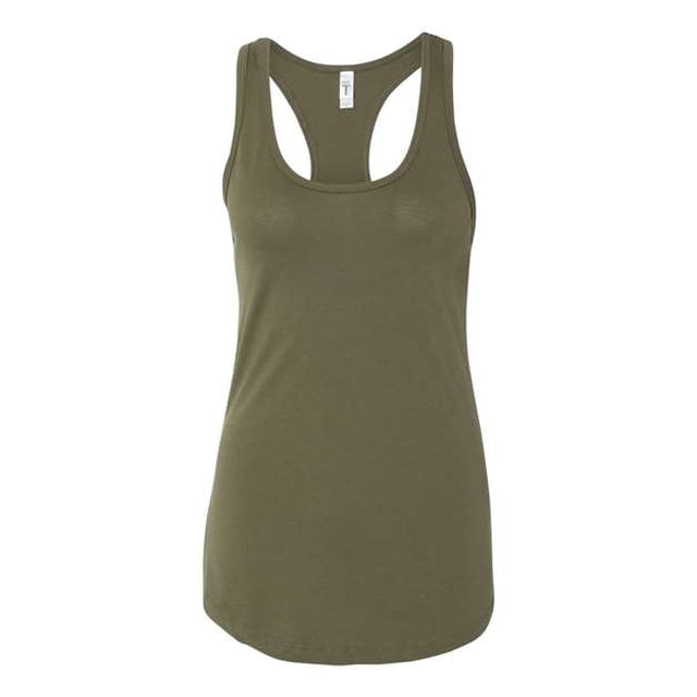 Camiseta de tirantes Racerback ROPA DEL SIGUIENTE NIVEL Ideal para mujer Mediana Verde militar 1533