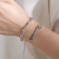 thumbnail image 3 of MYG Bracelets en Acier Inoxydable pour Femmes Chaîne à Maillons Mode Bijou Charme, 3 of 8