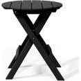 thumbnail image 5 of SSyao HDPE Outdoor Folding Dining Table, 24.5 Inch Round Portable Patio Table, All-Weather Bistro Table for Garden, Balcony, Deck, Porch, or Backyard, Black, 5 of 9