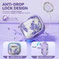 thumbnail image 3 of Funda para AirPods 4 Inesore Clear Floral con cierre de seguridad para mujer, 3 of 8