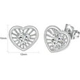 thumbnail image 5 of Airokiy Heart Shaped  925 Sterling Silver Stud Earrings for Women Cubic Zirconia Small Earrings Studs Hypoallergenic Jewelry, 5 of 5