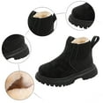 thumbnail image 5 of BOBOGOJP Girls Boots Kids Winter Warm Snow Ankle Bow Boots for Toddler/Little Kid Black for Size 11.5, 5 of 9