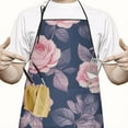 thumbnail image 2 of Pioneer Flower Floral Print Pattern Apron-Garden Aprons for Women with Pockets-Cotton Linen Waterproof Kitchen Cooking Gardening Aprons Adjustable for Kitchen,Cooking,BBQ and Salon 33x27 Inch, 2 of 7