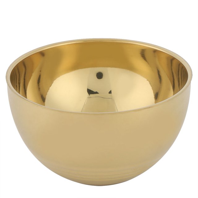 Cuenco de aislamiento térmico de doble capa engrosado de acero inoxidable de 11,5 cm dorado