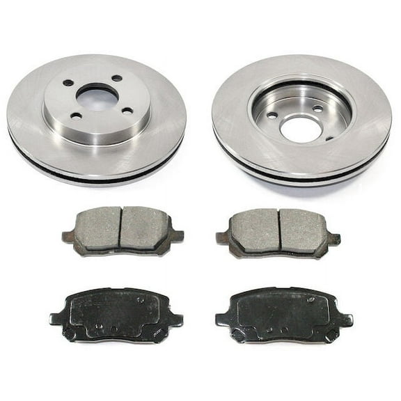 Front Ceramic Brake Pads and Rotor Kit - Compatible with 2005 - 2008 Chevy Cobalt 2006 2007