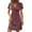 LYQ1_Red, variant on Meichang Summer Dresses for Women V Neck Twist Front Short Sleece Mini Dresses A-Line Soft Party Dress Casual Solid Work Tshirt Dress
