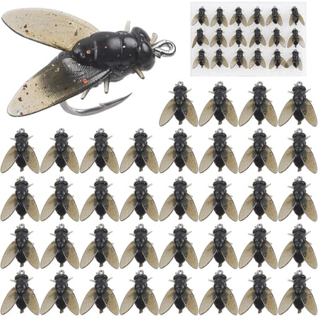 BESTSKY Fly Fishing Bait 36Pcs Flies Fishing Lures Kit Trout Jigs Swimbaits Dry Flies Fishing Lures 15mm