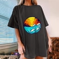 thumbnail image 2 of IROINNID Womens Fashion Short Sleeve Summer Beach Printed Casual Top Pullover T-shirt Spring, 2 of 7