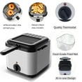 thumbnail image 6 of Electric Deep Fryer, The Most Compact & Convenient To Deep Fry Comfort Food, Restaurant-Style Basket With A 2.64-Quart Capacity, Easy-View Window & Adjustable Temp Control, Stainless 2.5 L, 6 of 7