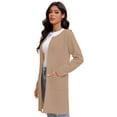 thumbnail image 5 of Women's Open Front Coatigan Sweater Long Sleeve Casual Knit Lapel Cardigan Coat with Pockets, 5 of 7