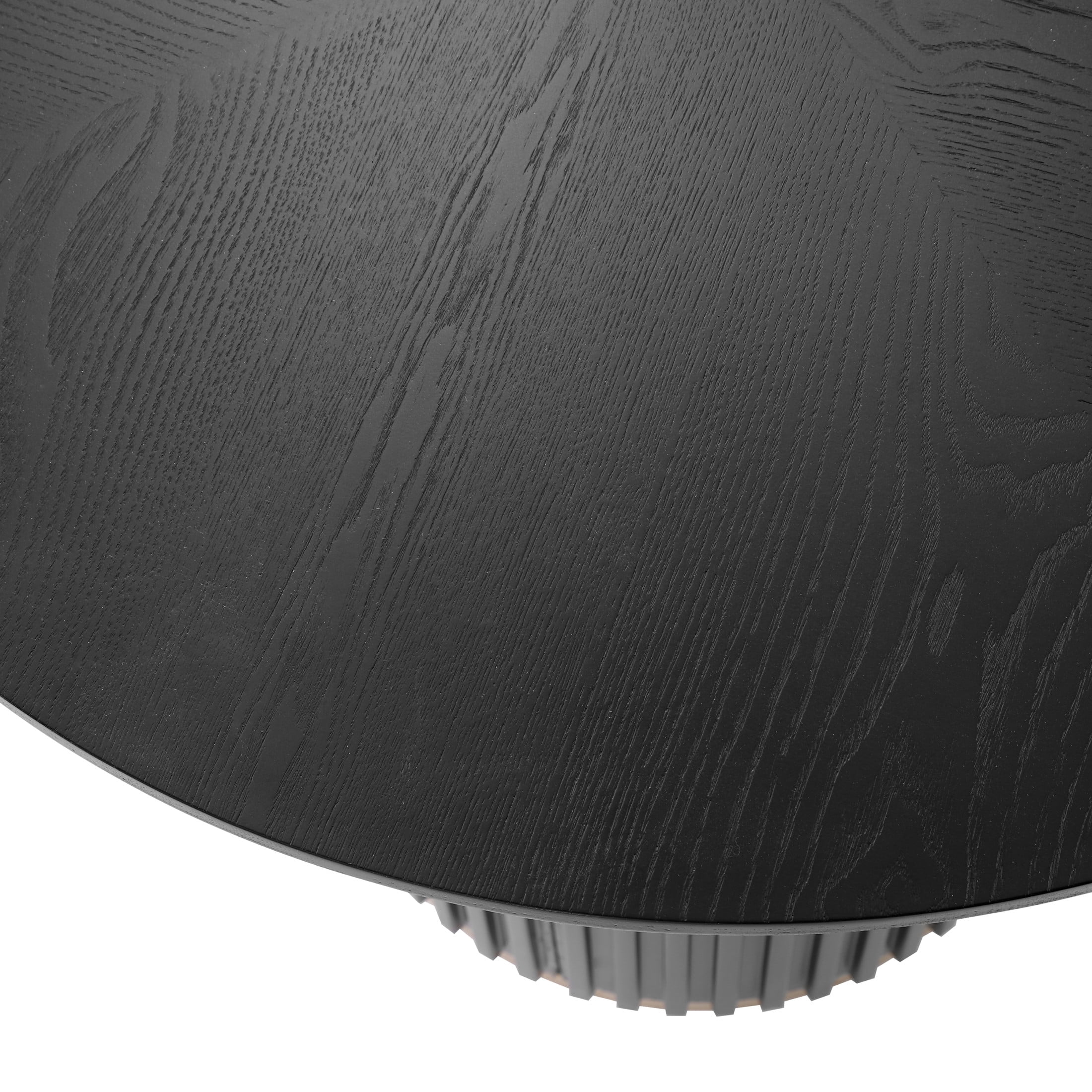 Christopher Knight Home 36.6"H Modern Round Counter Height Dining Table, Iron Fluted Base, Black