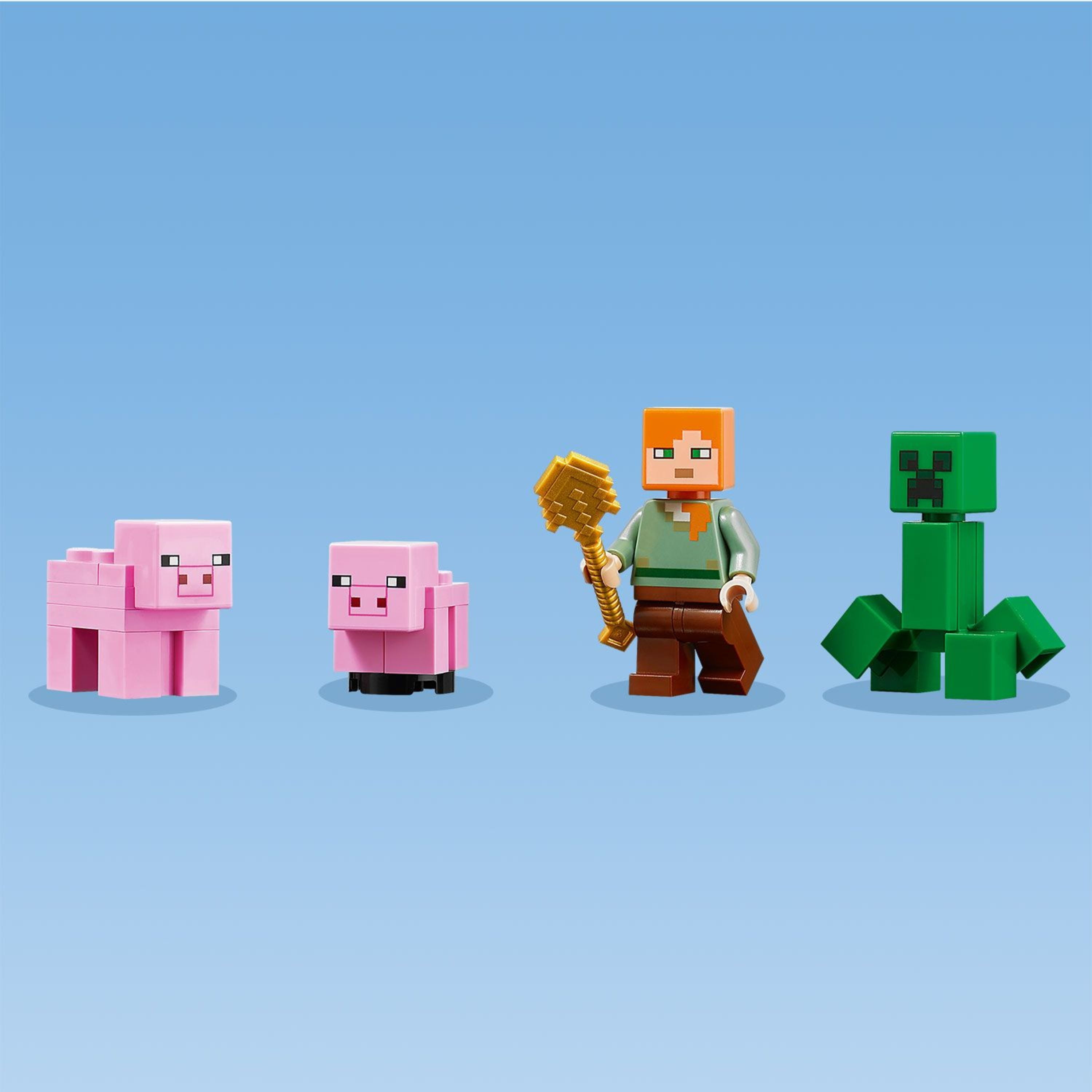 LEGO 21170 Minecraft La Maison Cochon: Jouet de Construction avec Figurines  Alex, Animaux et Creeper, Idéal pour Les Jeunes Aventuriers, Cadeau pour  Garçons et Filles de 8 à 9 Ans : 