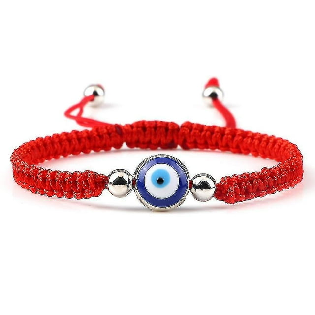 Evil Eye Braided Bracelet Lucky Red Black Color Thread Couple Chain Handmade