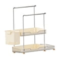 thumbnail image 2 of Organizador de fregadero de cocina, soporte para jabonera, multiusos, para montaje en pared o encimera. Doble capa, 2 of 9