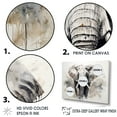 thumbnail image 3 of Designart "The Elegance Of Elephant Motion II" Animals Elephant Floater Framed Canvas Art Print, 3 of 5