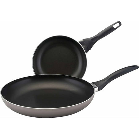 Farberware Dishwasher Safe Nonstick Aluminum 8-Inch and 10-Inch Twin PackSkillet Set, Champagne