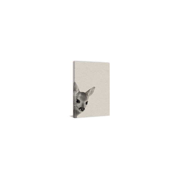 Fawn Surprise Painting Print on Wrapped Canvas