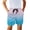 Blue Pink Gradient, variant on Pockets Bed Sheet Board Shorts for Summer Beach, Elastic Waist Quick Dry Boys Swim Trunks, Eagle American Flag