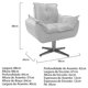 thumbnail image 5 of Sillón Odette B base de metal - Blanco WEIK Odette, 5 of 5