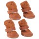 thumbnail image 5 of BRIGHTFUFU 4 piezas lindo invierno mascota perro cachorro casual antideslizante suave vellón botas de nieve zapatos cálidos para perros talla XXL (café), 5 of 7