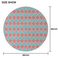 thumbnail image 6 of Red Teal Checkerboard Checkered Pattern Round Tablecloth 60"x60",Wrinkle Wipeable Table Cloth for Kitchen Dining Room Picnic Patio Party, 6 of 6