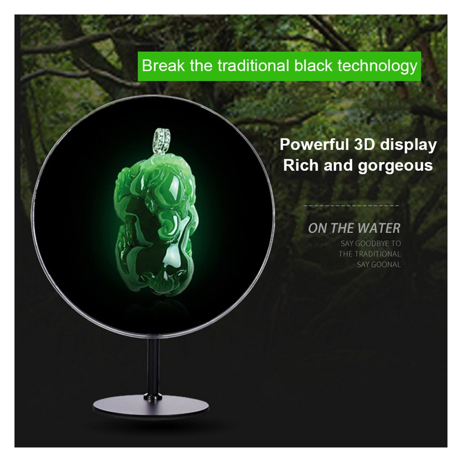 3D Hologram, 30cm Wifi 3D Hologram Advertising Fan 256 LED Desktop Holographic Projector Lamp Customized Photos Videos Hologram Imaging Light Ideal Advertising Tool