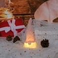 thumbnail image 4 of kiskick Light-up Christmas Doll - Battery Operated Knitted Hat, White Whiskers, Warm Lighting, Adorable Scene Layout Crafts, Xmas Faceless Santa Gnome Luminous Doll for Party, 4 of 8