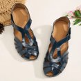 thumbnail image 3 of 2025 Clearance! asdoklhq Slip On Shoes for Women,Women's Casual Round Toe Hollow Out Wedges Sandals Shoes, 3 of 5