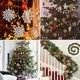 thumbnail image 3 of 18 piezas de decoración de copos de nieve, decoraciones colgantes de copos de nieve, decoración de árboles de Navidad copos de nieve, decoraciones de Navidad, decoración de árboles de Navidad de copos kaili Sencillez, 3 of 5