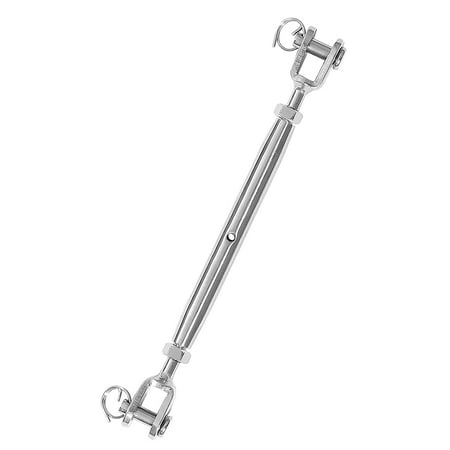 

M6 Jaw Jaw Turnbuckle Stainless Steel Jaw and Jaw Turnbuckle Jaw Jaw Closed Body Marine Turnbuckle Jaw 3050lbs Working Load Limit Durable for Wire Rope Cable