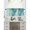 thumbnail image 5 of Valances for Windows Teal Green Rod Pocket Cafe Window Treatments Valance Curtains for Kitchen Bathroom Laundry Basement Windows 56"x16", 5 of 9