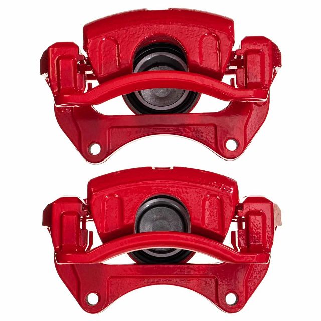 Power Stop Front Pair of Red Powder Coated Calipers S7170