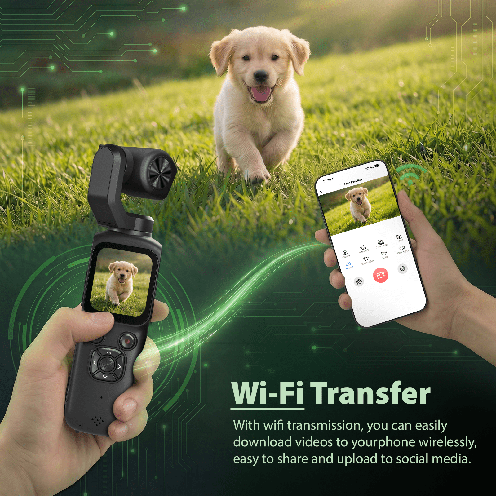 Saneen 4K Vlogging Camera 75MP Handheld Cameras Touchscreen Pocket Video Recorder with 330° Rotating Lens Face Tracking Camera with Tripod & 16GB Card