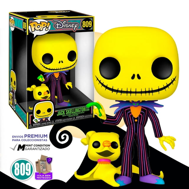 Funko Pop Jack y Zero #809 10 Pulgadas Extraño Mundo Jack Blacklight Original