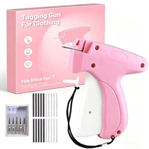 Handheld Stitch Gun Quick Clothes Repair Tool, Portable Garment Stitch Fixer with 6 Needles, 1000 Black & 1000 White Fasteners