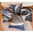 thumbnail image 4 of Set of 4 Throw Pillow Covers Modern Abstract Dark Blue Stripes Gray Black White Acrylic Bold Grey Decorative Pillow Cases Home Decor Square 18x18 Inches Pillowcases, 4 of 6