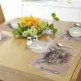thumbnail image 4 of Ambesonne Yorkie Place Mats Set of 4, Realistic Animal, Standard Size, Salmon Pale Brown, 4 of 6
