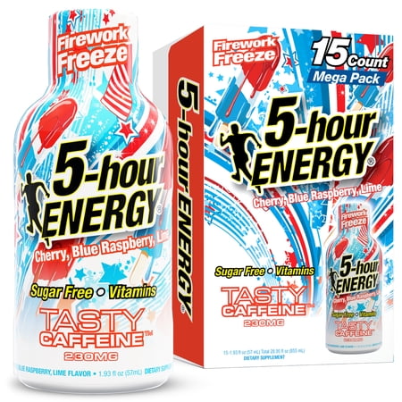5-hour ENERGY Shot, Firework Freeze Flavor, 15 Count