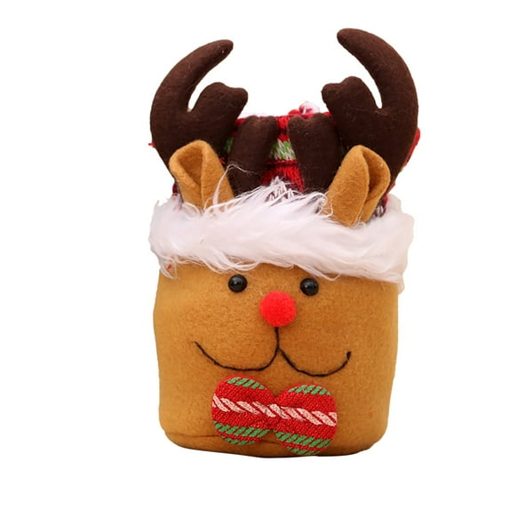 Alohelo Christmas Gift Bag Christmas Eve Gift Bag Apple Bag Creative Handbag Santa Snowman Candy Bag(Elk)