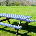 thumbnail image 1 of ORDDIART 1 Set Picnic Table Cover and 2 Bench Covers Blue Flannel Waterproof, 1 of 5