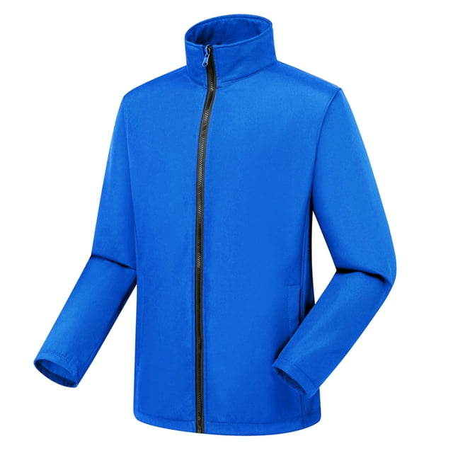 LSLJS Women's Fashion Fleece Solid Color Long Sleeve Interchange JacketWinter Shirt Blouse( Blue, L)