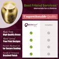 thumbnail image 3 of Best Friend Services Ottilie Paws Pet Urn-XL, Brass/Vert Ebony Paws, 3 of 4
