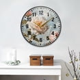 thumbnail image 2 of Yayeee Wall Clock Battery Operated 9.5" Silent Quartz Non-Ticking for Living Room Decor, Whimsical Rose, 2 of 8