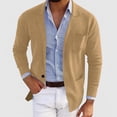 thumbnail image 2 of LpwkSSA Men's Casual Windproof Coat with Button Down Solid Color Long Sleeve Turn Down Collar Outerwear Coat with Pockets for Daily Casual and Business Wear Yellow XXXL, 2 of 6